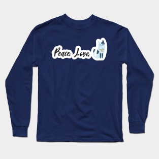 Peace, Love, Cats Long Sleeve T-Shirt